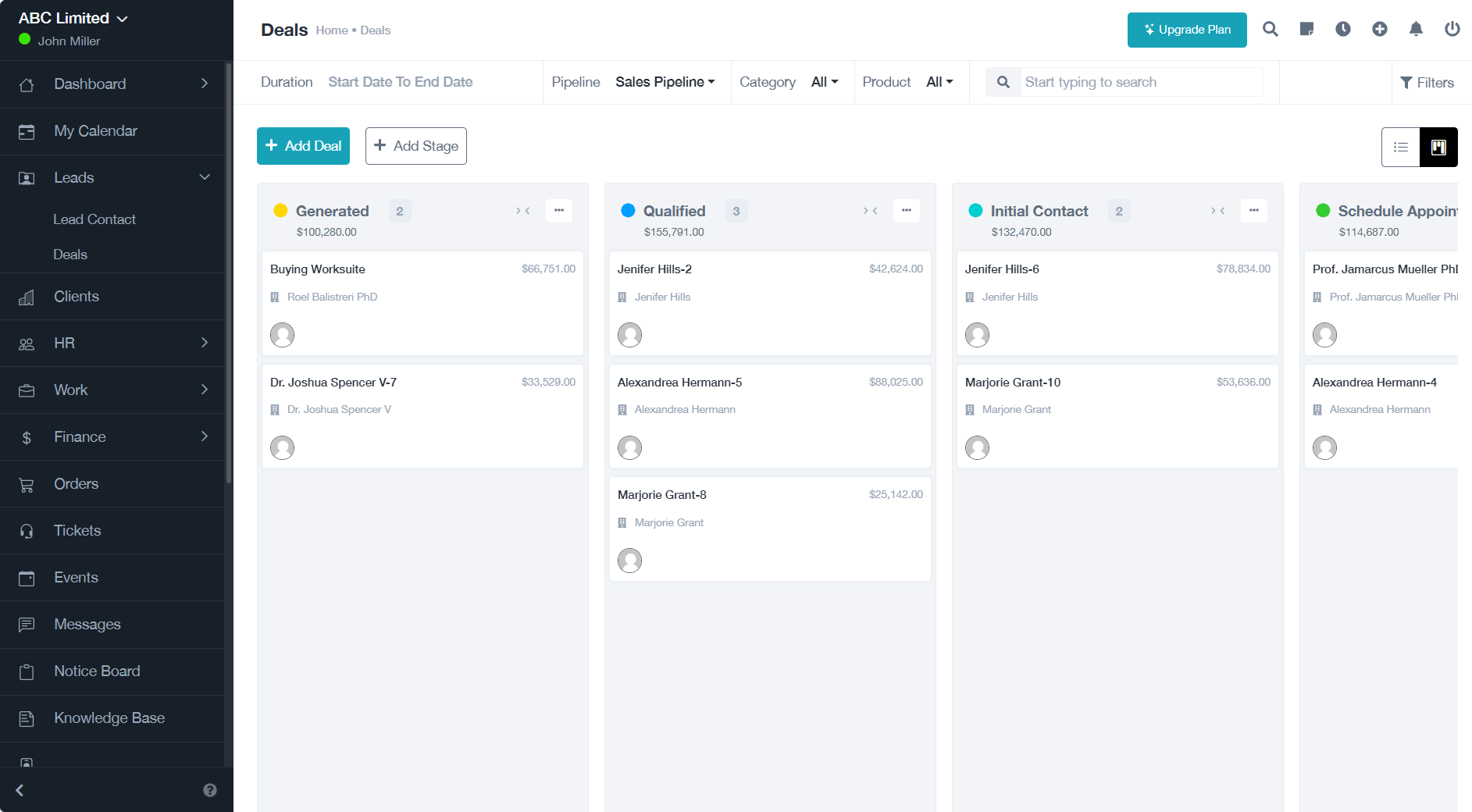 Sales Management - Deals